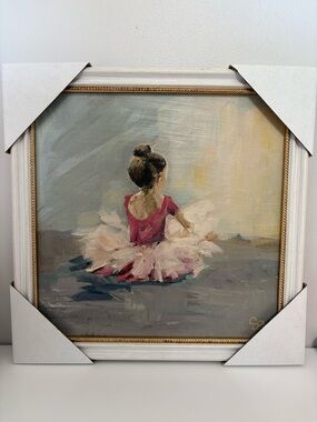 Hobby Lobby Pink and White Ballerina Canvas Art